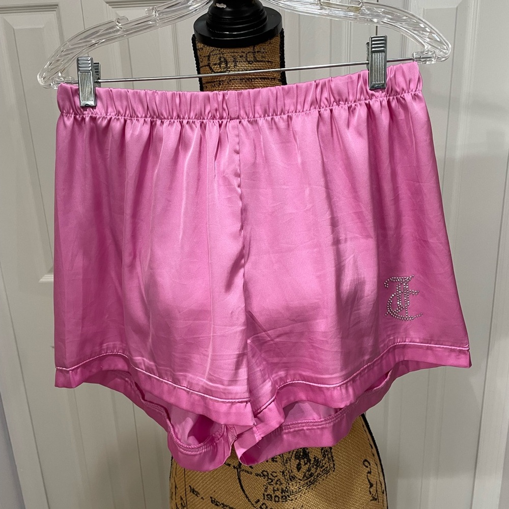 Juicy Couture Pink Satin Pajama Shorts